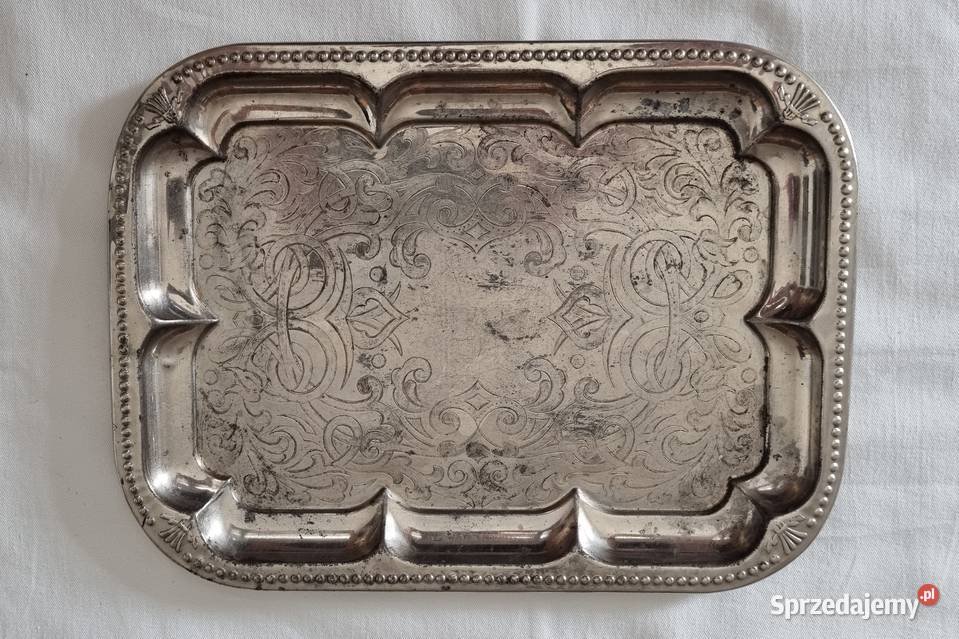Stara taca blaszana bogato zdobiona Warszawa sprzedam