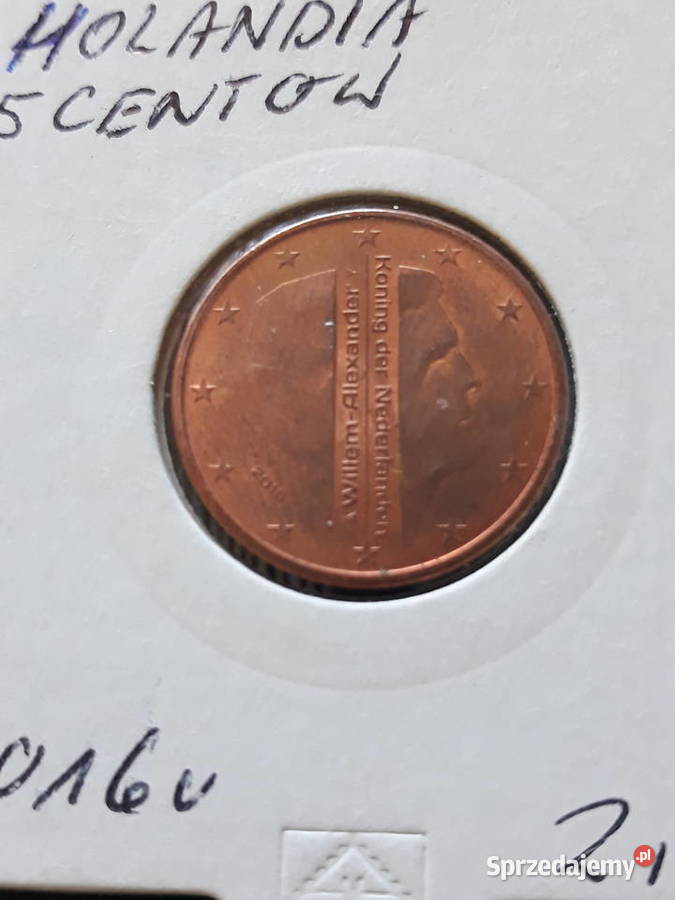 5 Eurocentów Holandia 2016 rmennicza wielkopolskie Konin