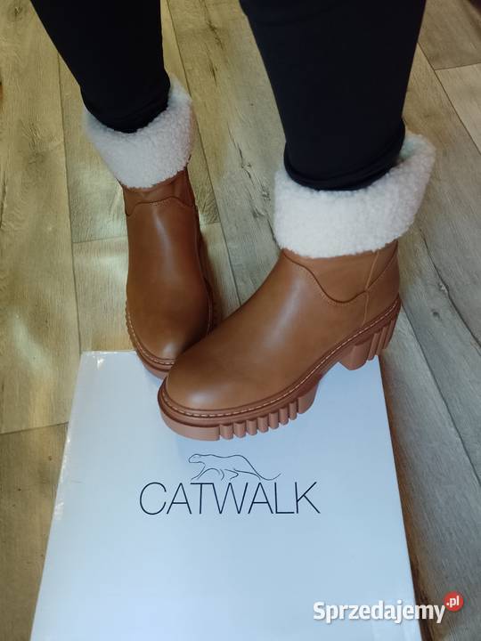 48 Catwakky Brązowe zimowe Kozaki Botki z inna
