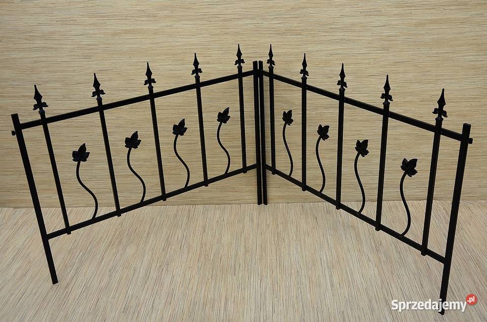 Płotek metalowy ogrodowy palisada 100 x 80 Siepraw