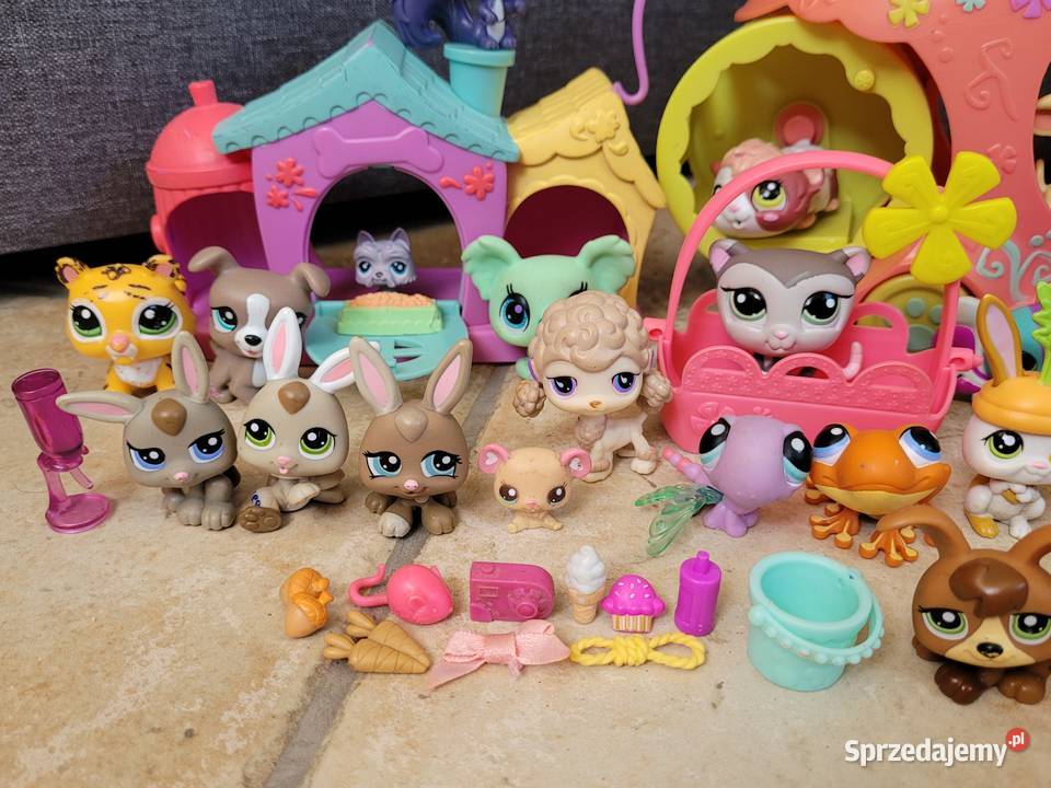 Littlest Pet Shop zestaw 32 LPS dodatki autko Środa Wielkopolska sprzedam