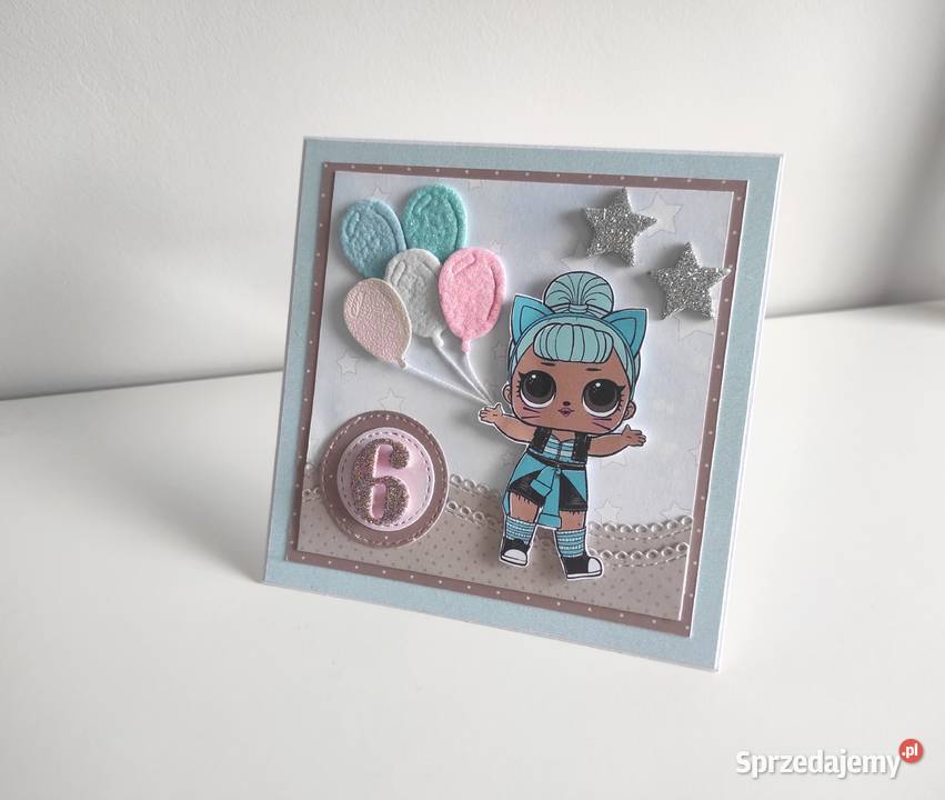 Kartka ręcznie robiona na urodziny LOL 3 Łódź sprzedam