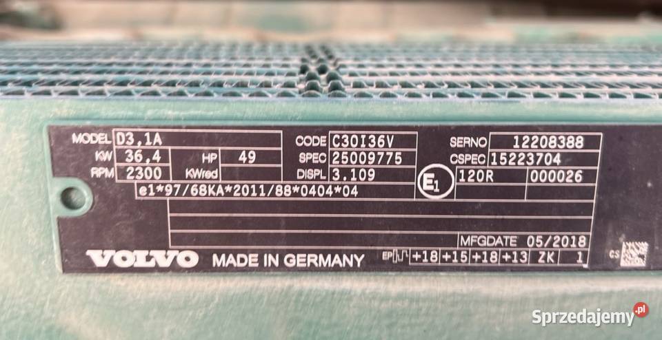 Ładowarka kołowa Volvo L28 F 2018 6 ton L25 L30F Kraków