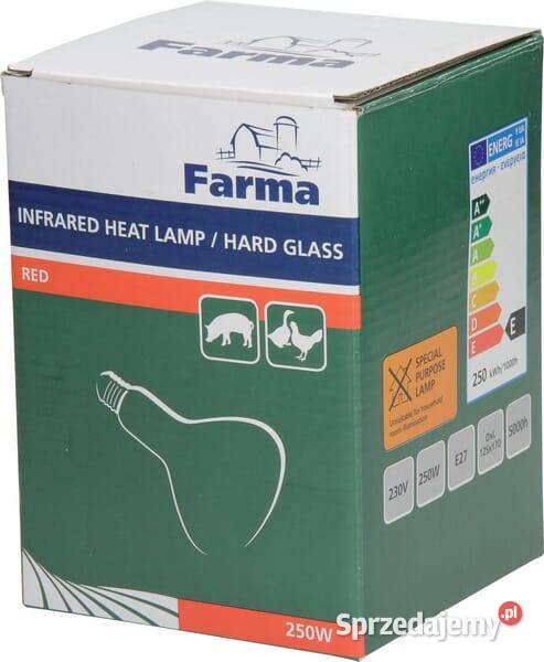 Promiennik HardGlass 250W czerwony 802004FA Kamionna