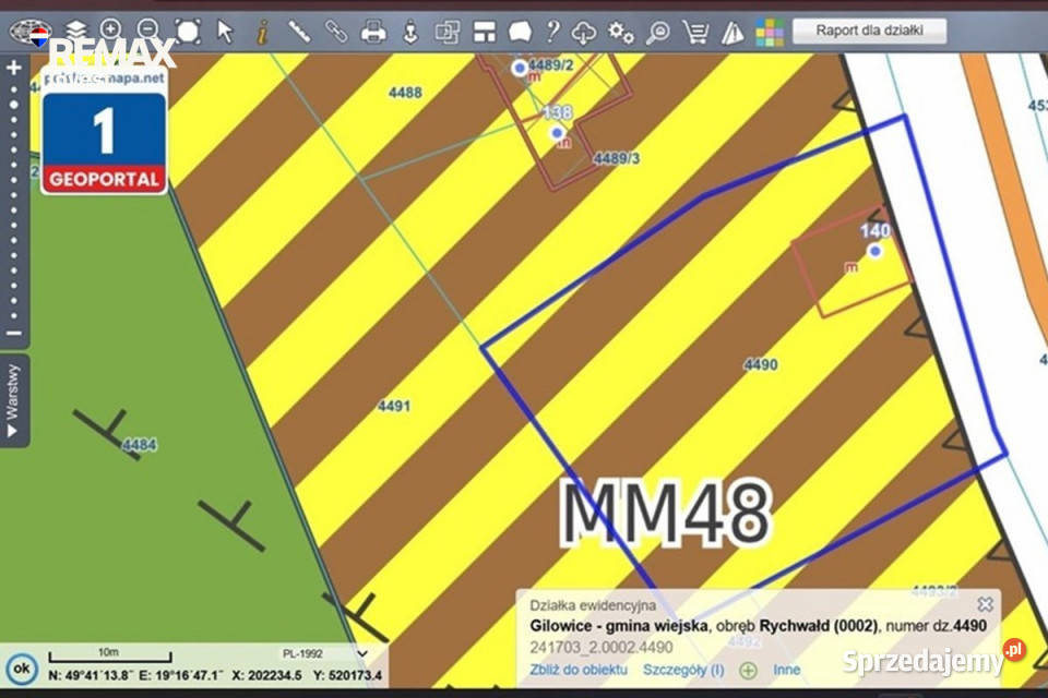 Działka 1100 m2 w Rychwałdzie Sprzedaż śląskie sprzedam