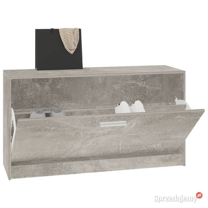 vidaXL Ławka z miejscem na buty szara 80x24x45