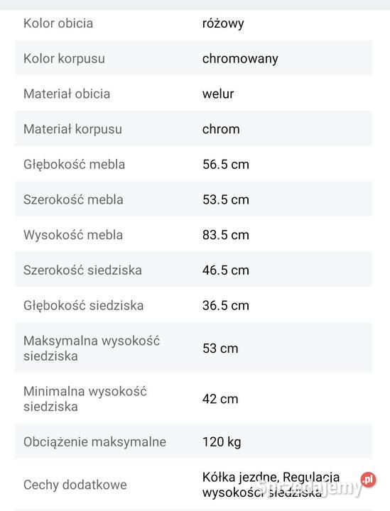 Krzesełko obrotowe sprzedam