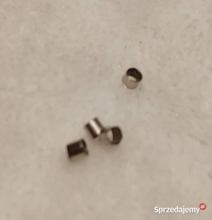 Dystanse rurki przekładki 2x2mm srebrne 4 Zegarki i Biżuteria Czeladź