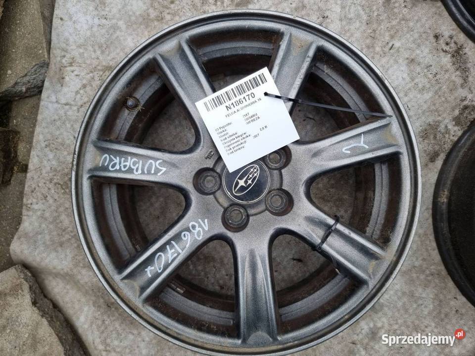 FELGA ALUMINIOWA 16 SUBARU IMPREZA 16X65JJ