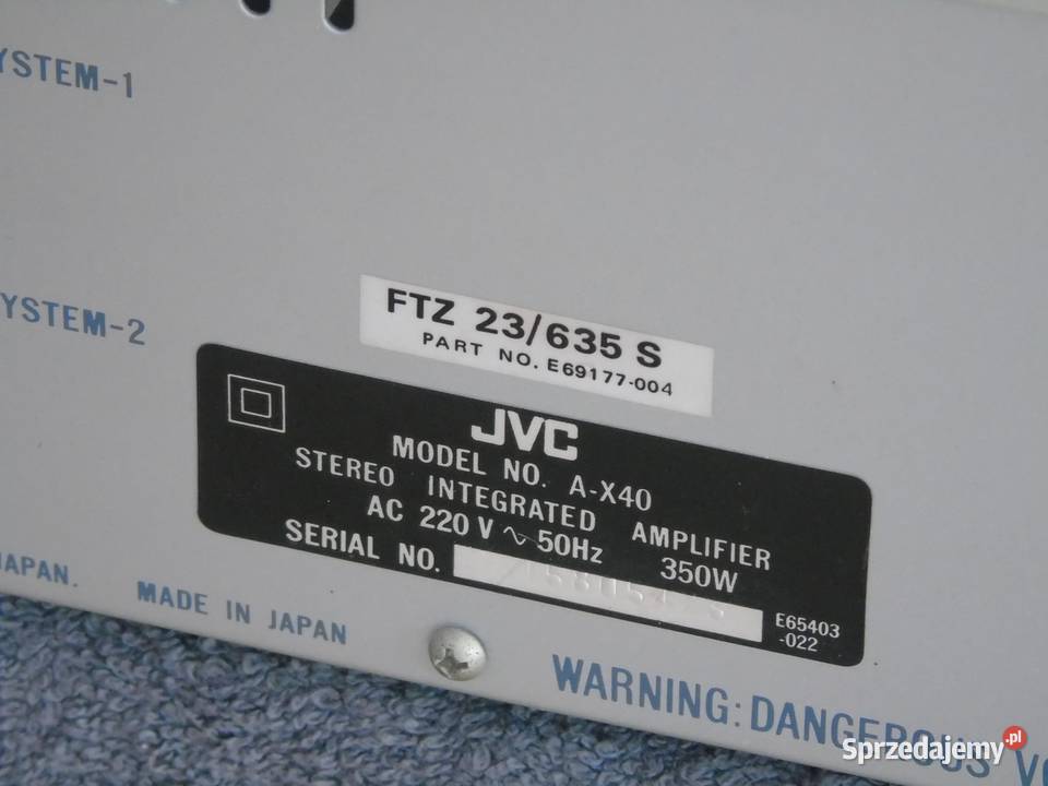 Wzmacniacz JVC AX40 korektor mocny 350 wat podkarpackie Jasło