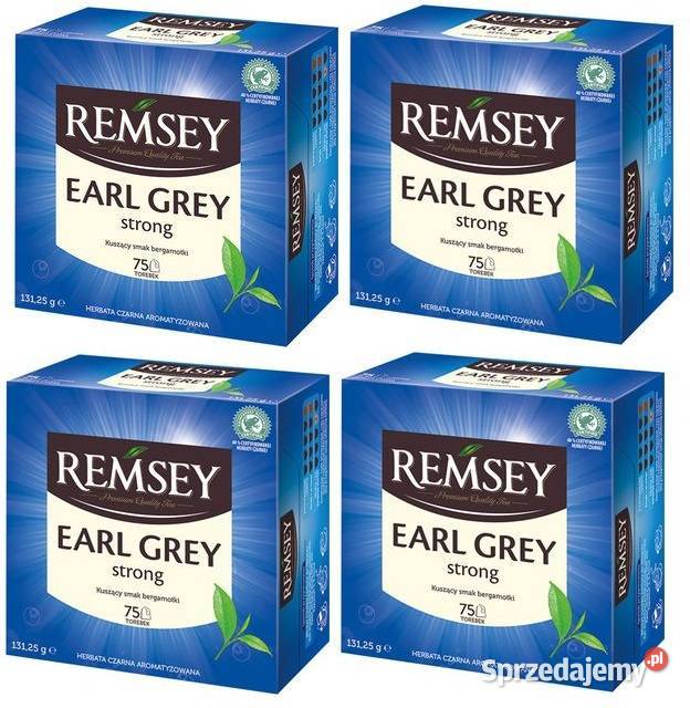 Herbata Remsey earl grey strong 75 torebek 131 g Czarna Stare Miasto