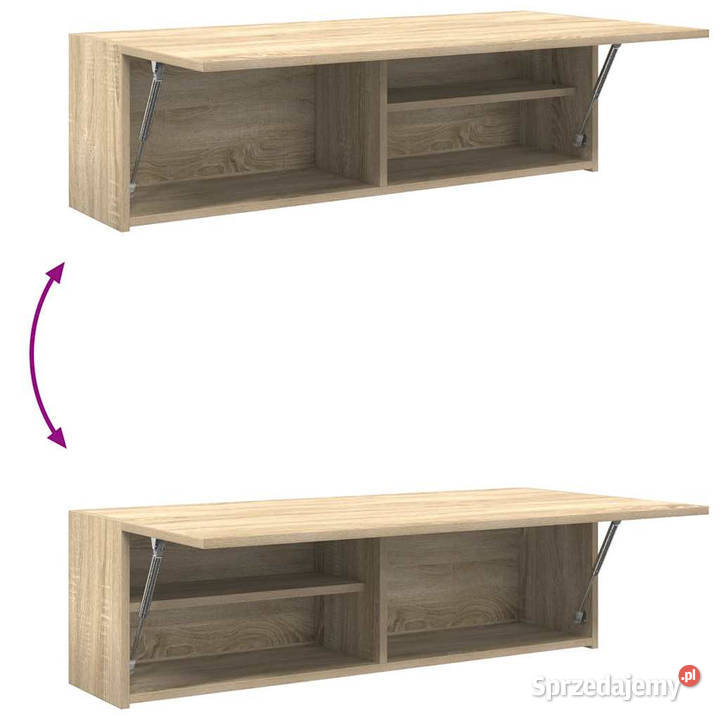 Wisząca szafka łazienkowa dąb sonoma 100x25x30