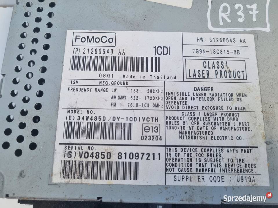 Volvo XC70 V70 III S80 II RADIOODTWARZACZ Radio osobowe Części samochodowe Janów