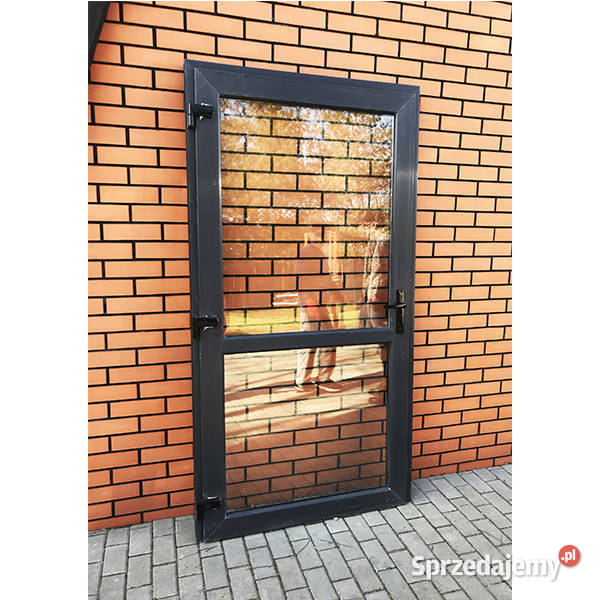 Drzwi Plastikowe 100x210 Antracyt wzmocnione Poznań