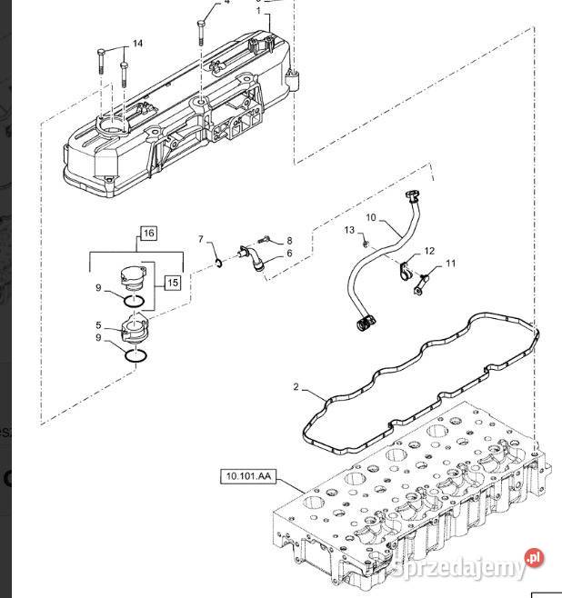 Pokrywa 504389278 zaworów silnika PERKINS Wilkowo