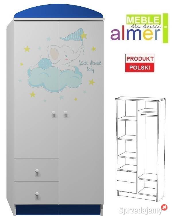 SWEET BABY 9 N8 szafa dziecięca 80x53 w190 Łęczna