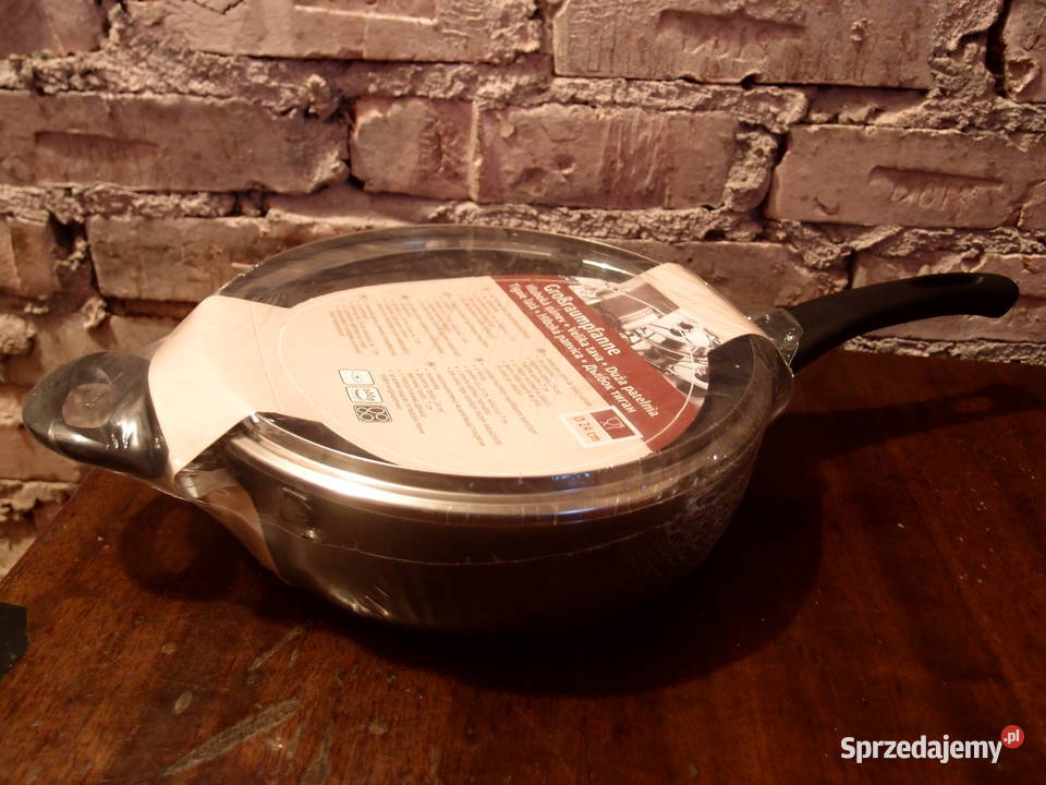 Patelnia z pokrywką aluminiowa z powłoką głęboka Łódź