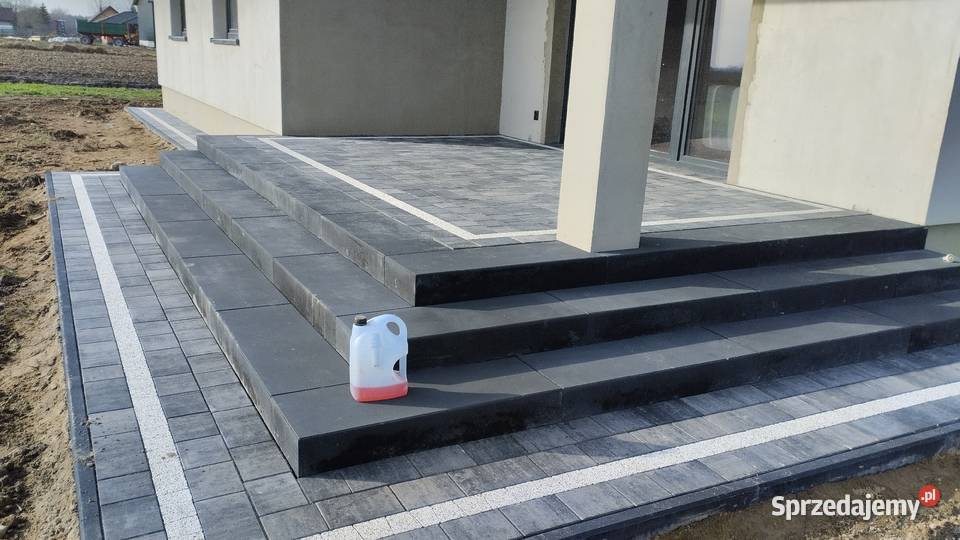 Kostka brukowa obrzeża stopnie schodowe palisady łódzkie Sobakówek sprzedam