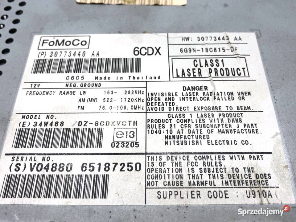 RADIO VOLVO S80 II 669070818 0616 ODTWARZACZ sprzedam