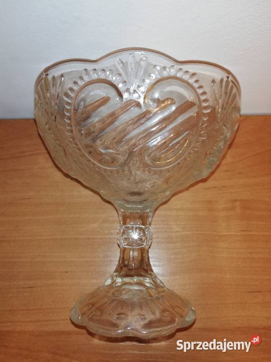 Stare Szkło Ząbkowice patera Rocaille Vintage Porcelana i szkło