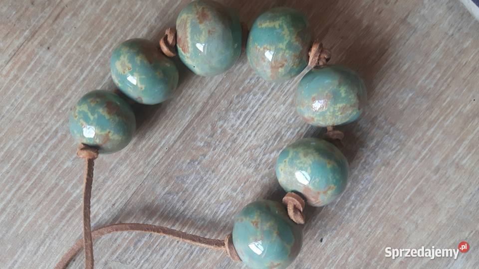 Naszyjnik ceramiczny ręcznie wykonany Otwock