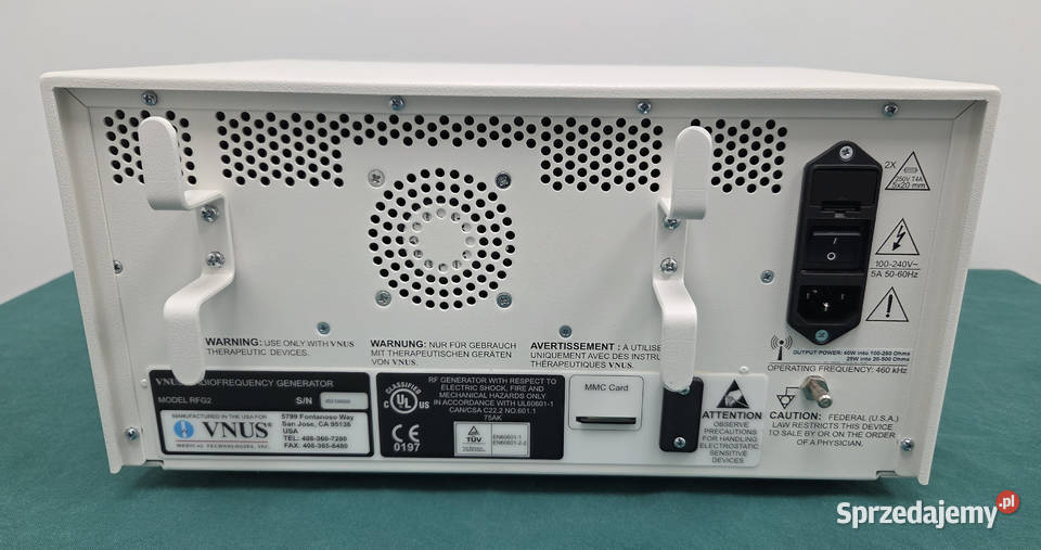 Generator Radioczęstotliwości VNUS RFG2 leczenie Sprzęt medyczny dolnośląskie Wrocław sprzedam