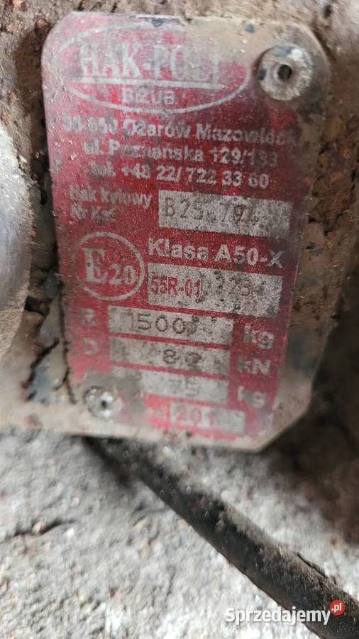 Suzuki Vitara 8899 16 8V 16V Hak holowniczy Włocławek