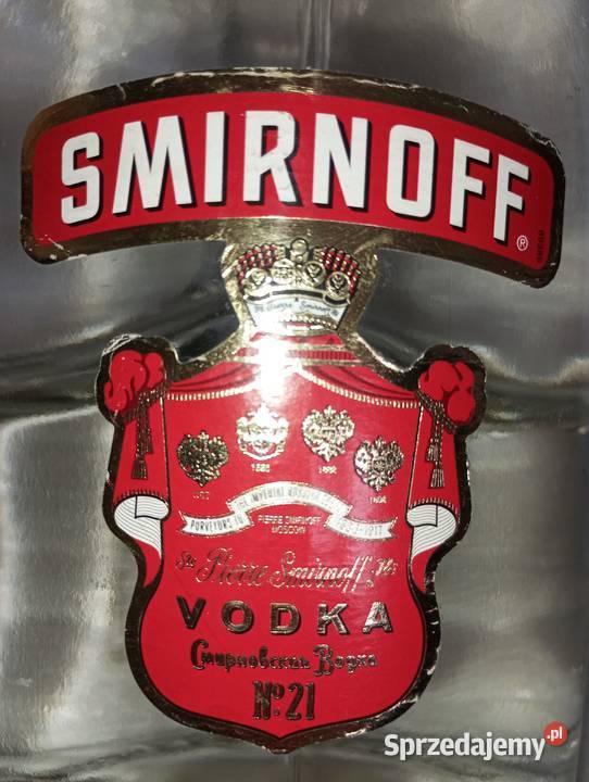 Smirnoff butelka No21 15l wszystkie naklejki Racibórz