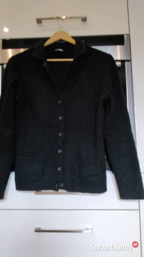 Sweter Czarny Rozpinany Damski YORN SM M Kaszmir czarny Swetry i golfy