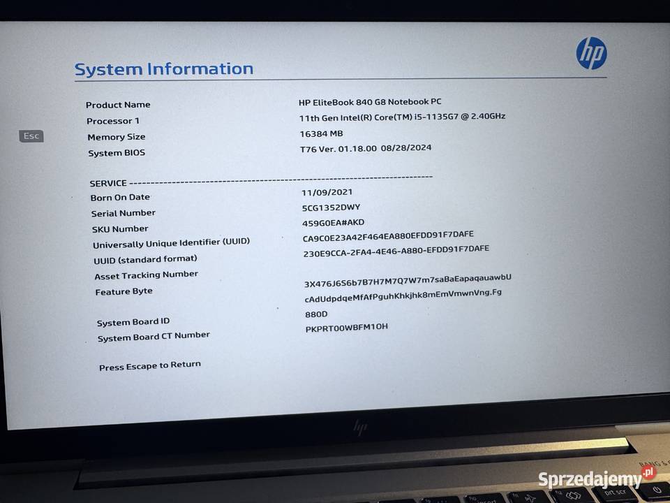 Laptop HP Elitebook 840 G8 i5 HP/Compaq Kraków