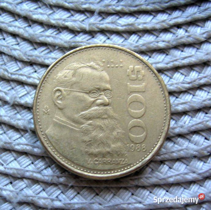 Meksyk 100 Peso 1988r wielkopolskie Kalisz