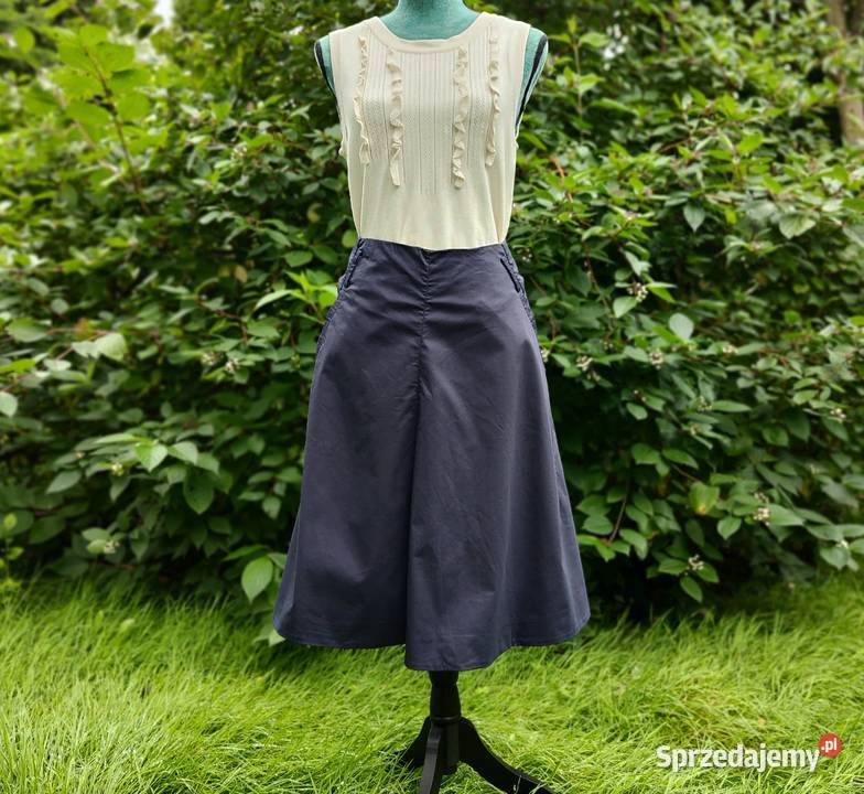 Granatowa spódnica Mar OPolo midi 34 XS 36 S niebieski Spódnice i sukienki Szczecin