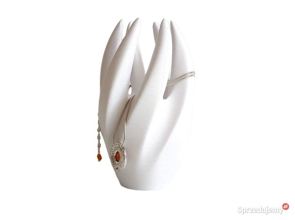 7519 Srebrny Donut z Bursztynem