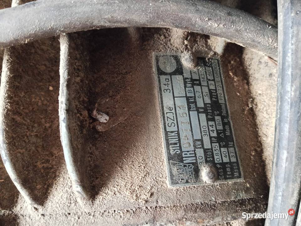 Silnik siłowy 3kw sprawny z kablem na wózku Cieszacin Mały