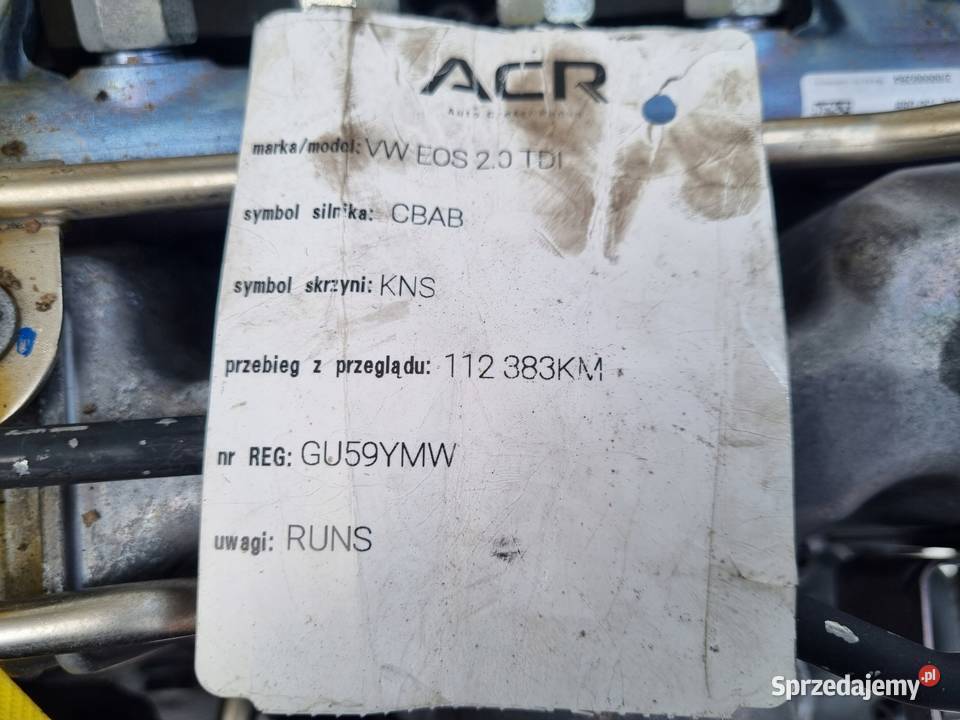 SILNIK KOMPLET VW Passat B6 20 TDI 140 lubelskie Janów sprzedam