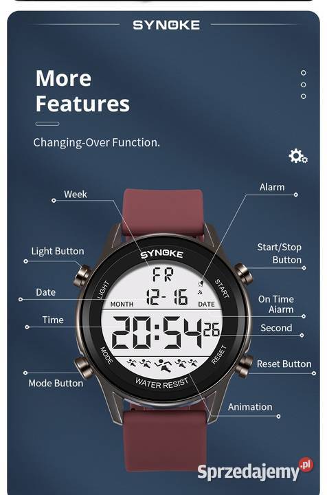 Zegarek sportowy elektroniczny LED Synoke Gorzów Wielkopolski sprzedam