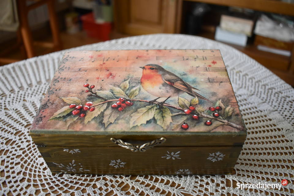 Szkatułka rękodzieło decoupage Warszawa sprzedam