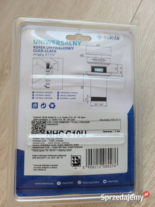 N Deante clickclack korek ceramiczny NHC C10U