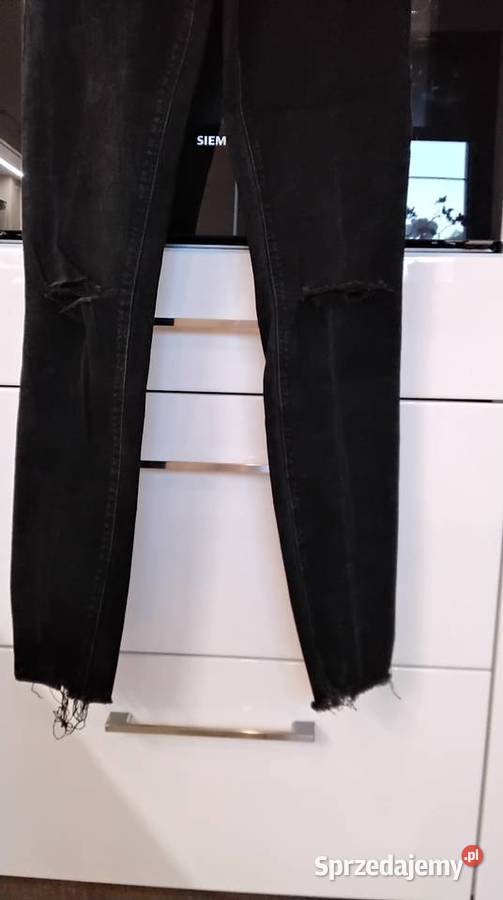 Spodnie Jeans Damskie ZARA S Czarne Skinny Skiny