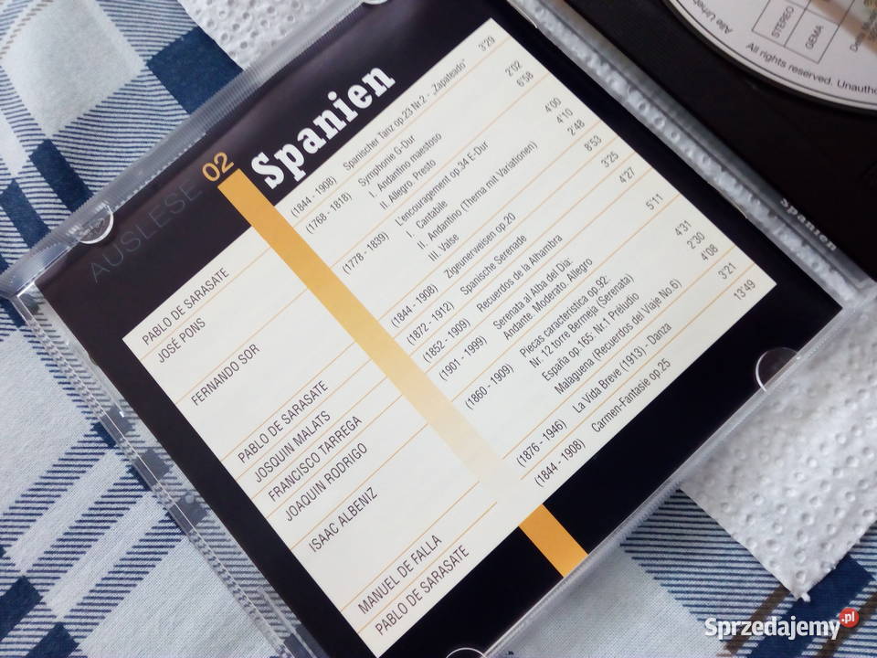 SPANIENAuslese 02 Sarasate Pons Sor Malats lubelskie Puławy