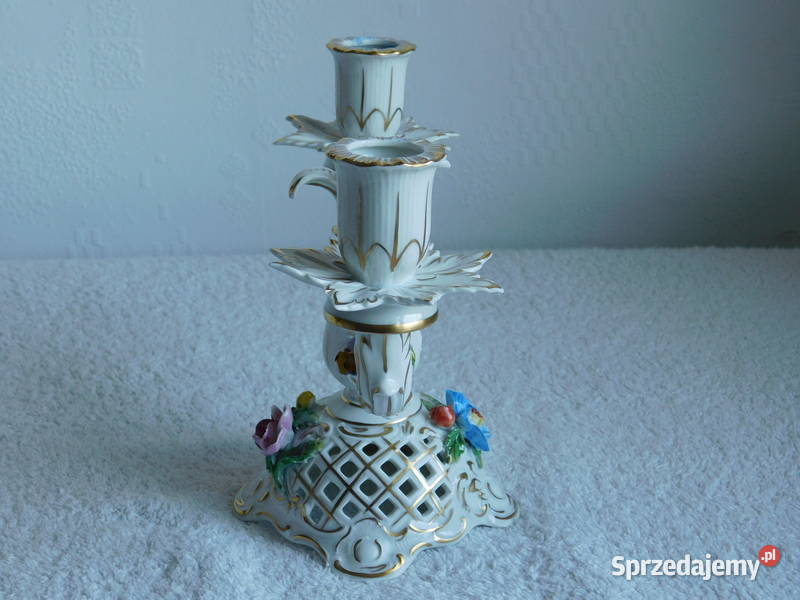 Świecznik porcelanowy 2 ramienny Dresden Niemcy sprzedam