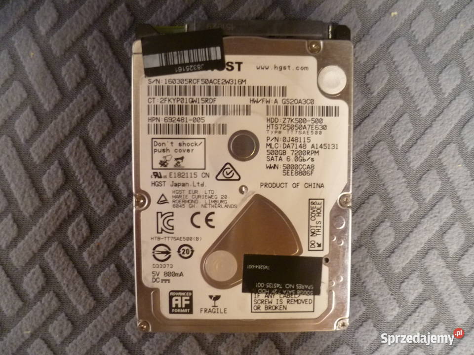 Dysk twardy seria ATA 500GB Kraków