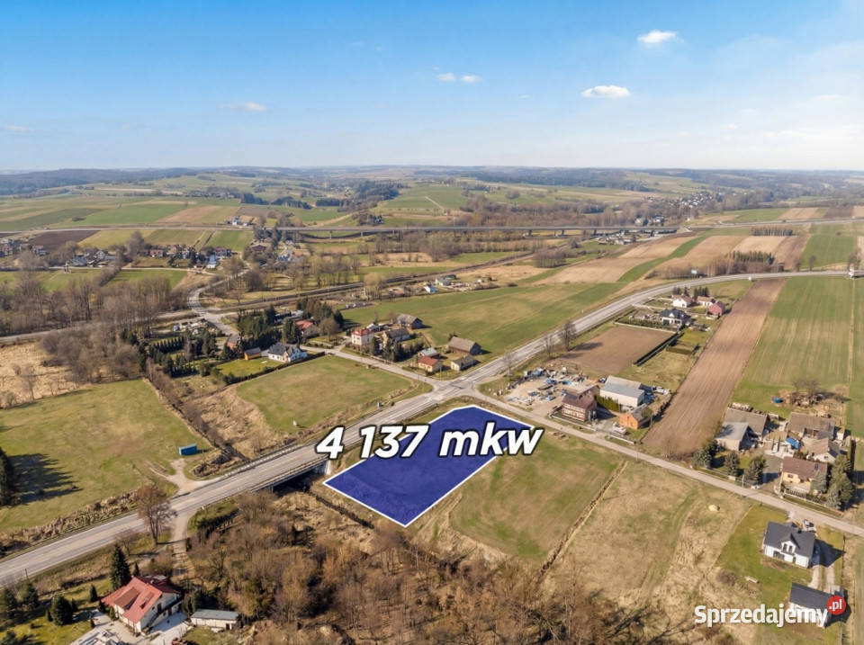 Działka usługowa z WZ DK 87 2 S7 Szczepanowice
