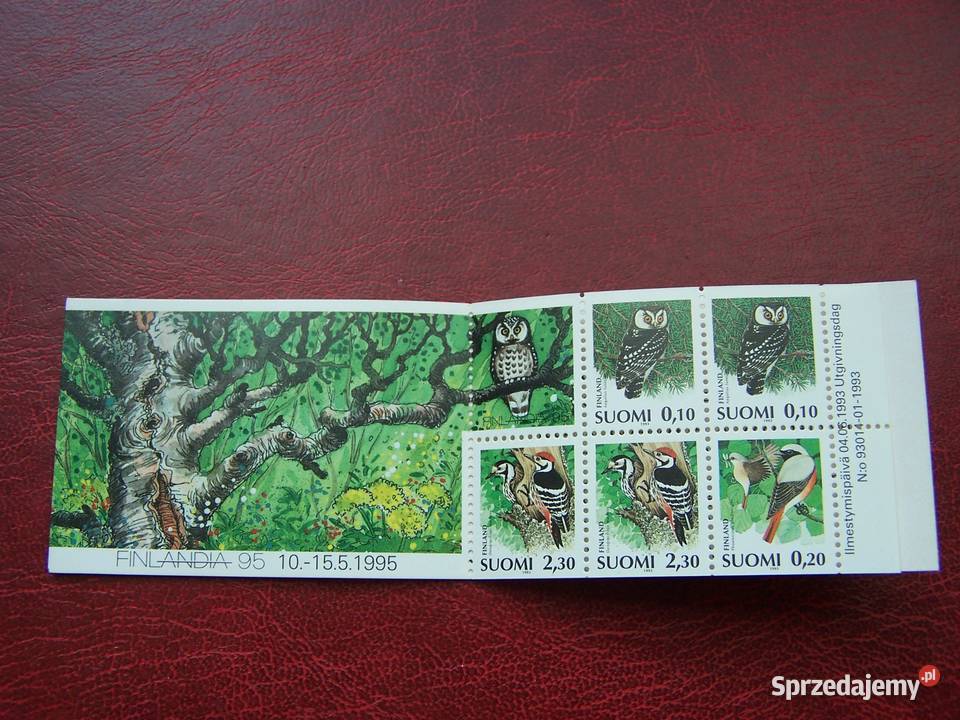 Finlandia 1995 Karnet MNH Fauna Ptaki Dzięcioł śląskie