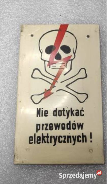 Tabliczka Nie dotykać Przewodów elektryczne Gliwice