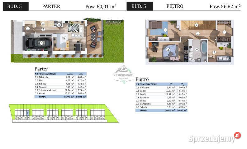 Dom szeregowy Dobrzykowice Wrzosowe Łąki 114m2 6798zł/m2