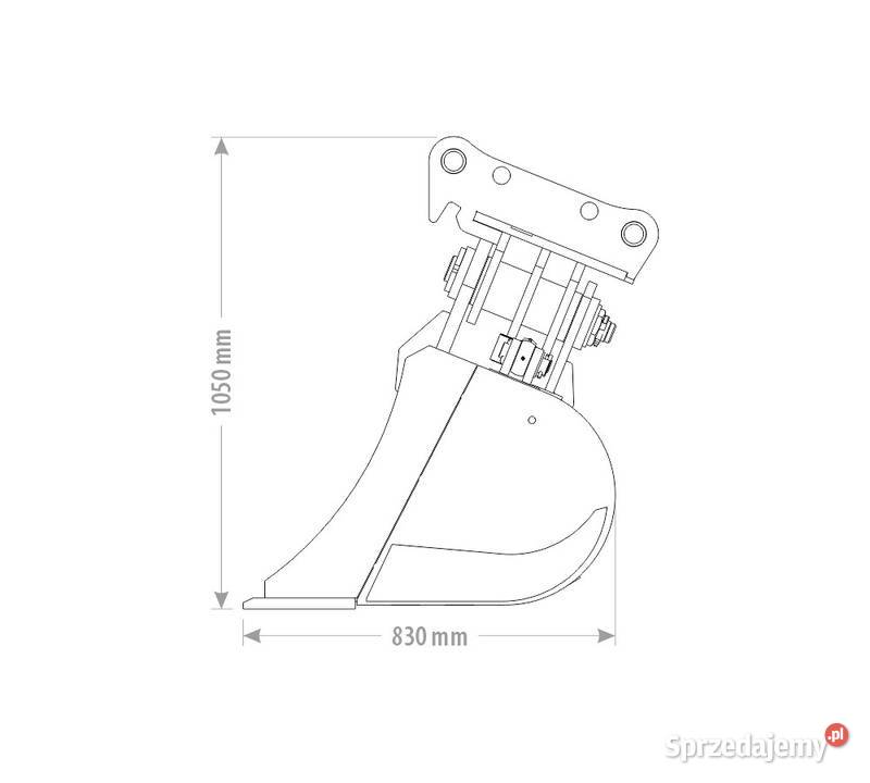 ŁYŻKA SKARPOWA HYDRAULICZNA 12 14 T Kutno