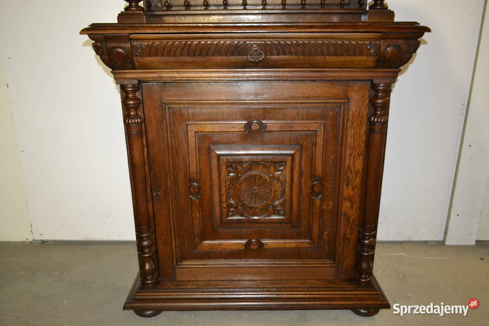 kredens neorenesansowy 1900 dąb Będzin