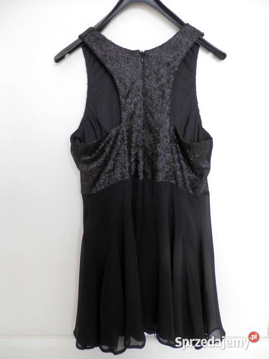 Sukienka Atmosphere Czarna Rozkloszowana Cekiny Łomża