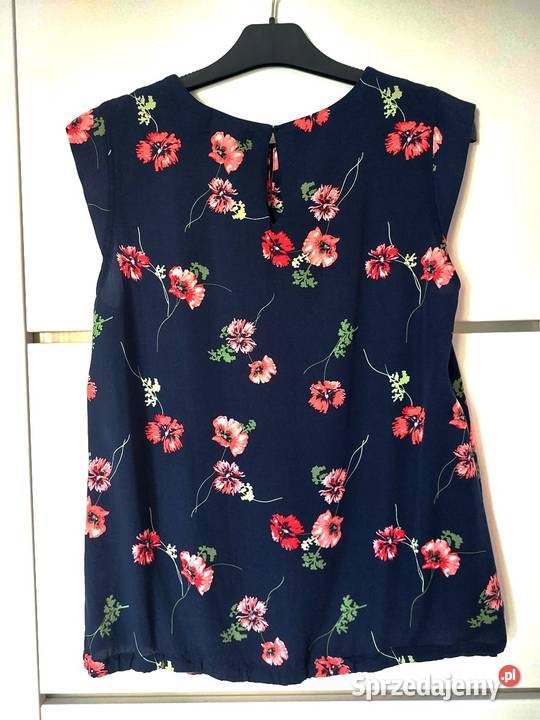 Bluzka granatowa kwiaty S 36 Hampton Republic Warszawa